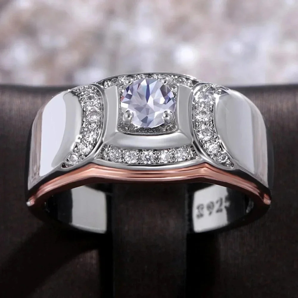 Trendy Design Shiny Zircon Gem Chunky Fashion Ring for Women, MARR9233